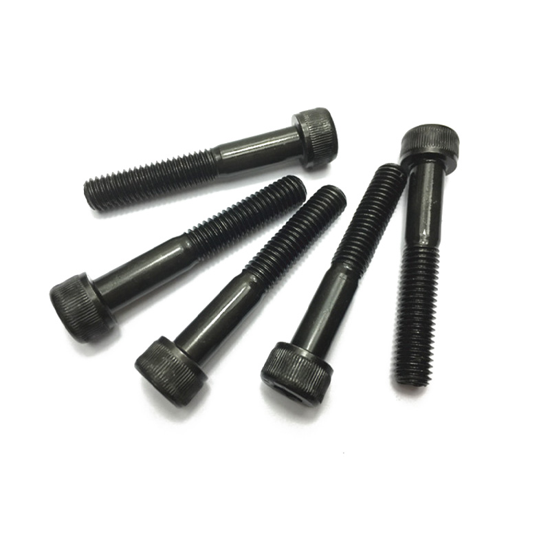 Scriú soicéad heicseagán leath-snáithe dubh