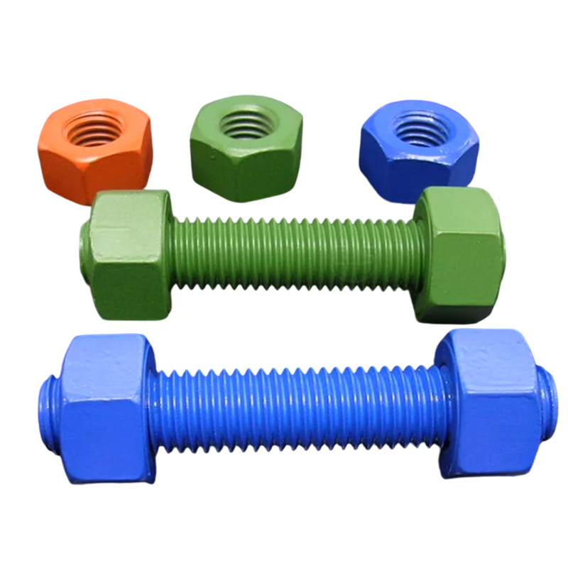 Cruach Cóimhiotal M27*300 PTFE / Cumhdach Dacromet B7 Studaí Snáithithe Slata