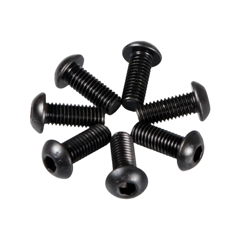 M6*100 Scriúnna Cnaipe Brataithe Fosfáite Dubh Cruach Alloy